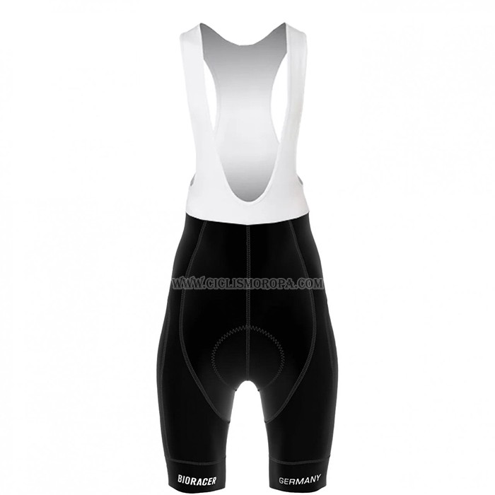 2023 Ropa Ciclismo Alemania Blanco Mangas Cortas y Culotte Corto